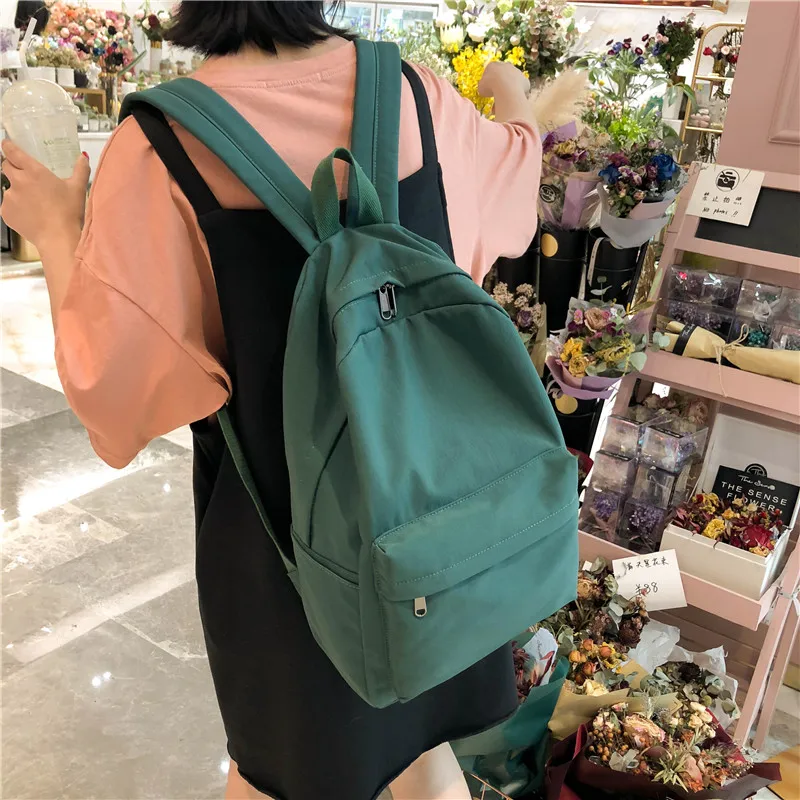 

2020 Backpack Women Backpack Solid Color Women Shoulder Bag Fashion School Bag For Teenage Girl Children Backpacks Travel Bag