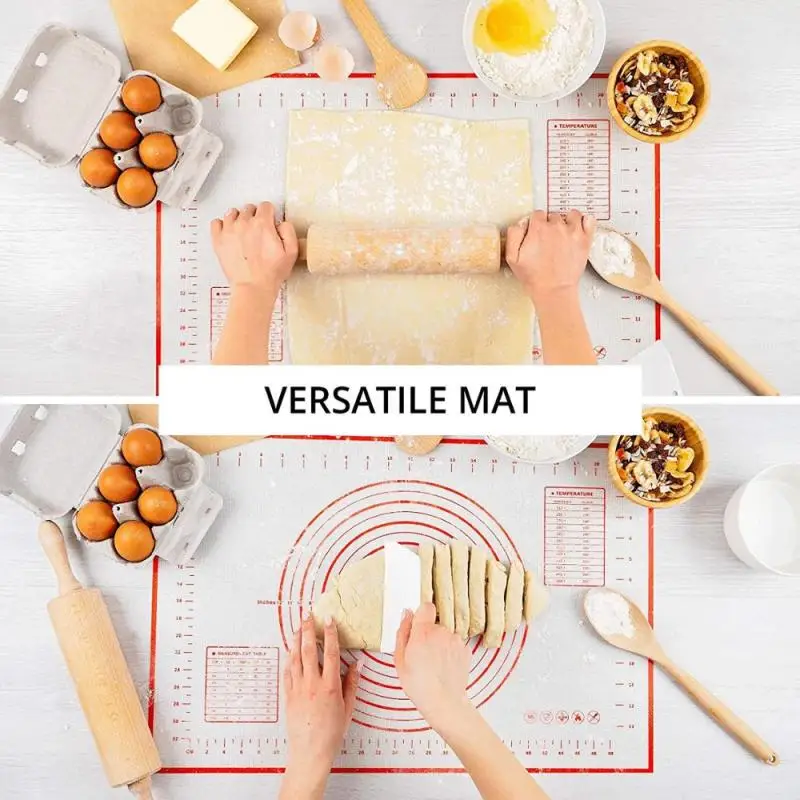 

Non-stick Silicone Pads Pastry Pizza Cake Bread Making Kneading Dough Mat Bakeware Accessory Sheet Tool Kitchen Cooking Gadgets