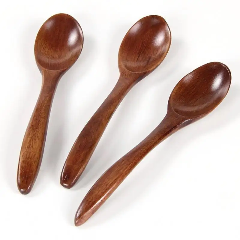 

1pcs 18cm Natural Wood Environmental Tableware Cooking Honey Coffee Spoon Kitchen Supplies Tableware Soup Spoon Wooden Spoon