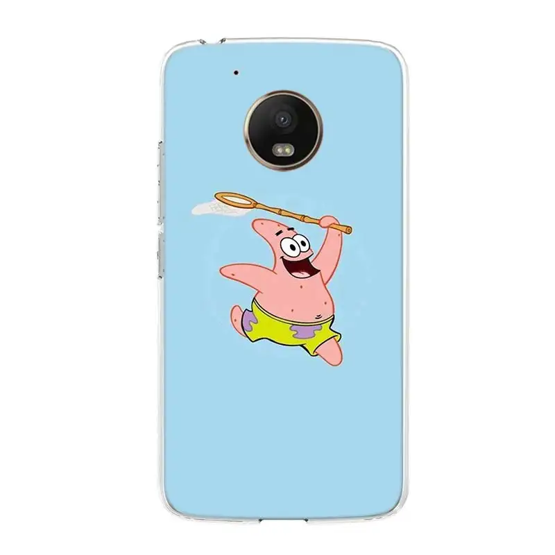 Чехол для телефона с изображением Губки Боба Moto G7 Motorola G5 G6 G5s E5 Z3 Play Plus Прозрачный