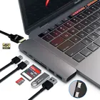 Type-C концентратор USB 3,1-HDMI адаптер 4K Thunderbolt 3 USB C концентратор с концентратором 3,0 TF sd-ридер слот PD для MacBook ProAir 2018
