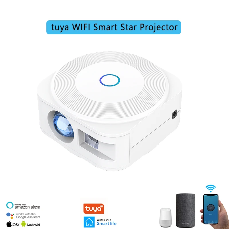 

Tuya Star Projector Lamp Bedroom LED Night Light Decor Rotating Starry Moon Galaxy Projector Lamp Work With Alexa Google Home