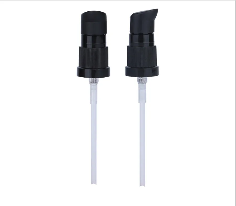 Black Lotion Dispenser Pump Replace Plastic Pump Sprayer Bottle Cap For Essential Oil Use For 18mm Neck 50pcs/lot