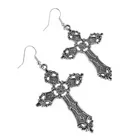 Женские серьги-крючки в стиле барокко, с крестом