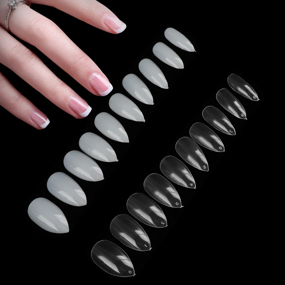 500 шт. Акриловые Бусины накладные ногти овальной формы на шпильке с острым полное