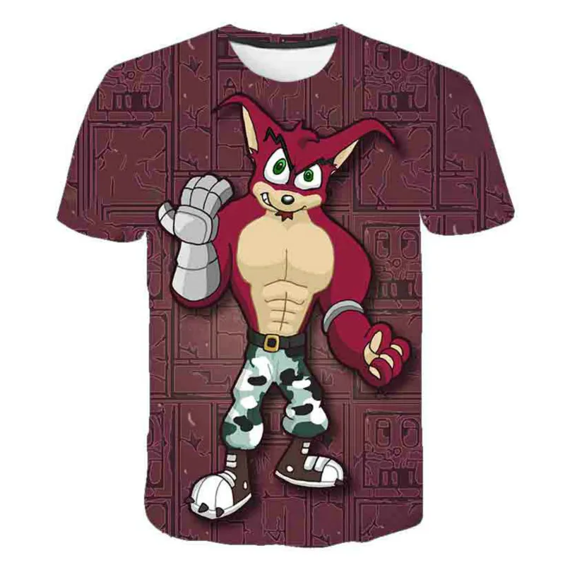 

2020 new fashion T-shirt, boys and girls personalized 3D printed T-shirt, children's cartoon cartoon short sleeve T-shirt.