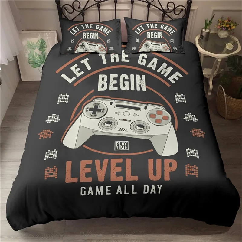 

Cartoon 3D Print Bedding Set Unisex Adult Kids Teens Gamepad Queen King Single Duvet Cover With Pillowcase Bedclothes Home Decor