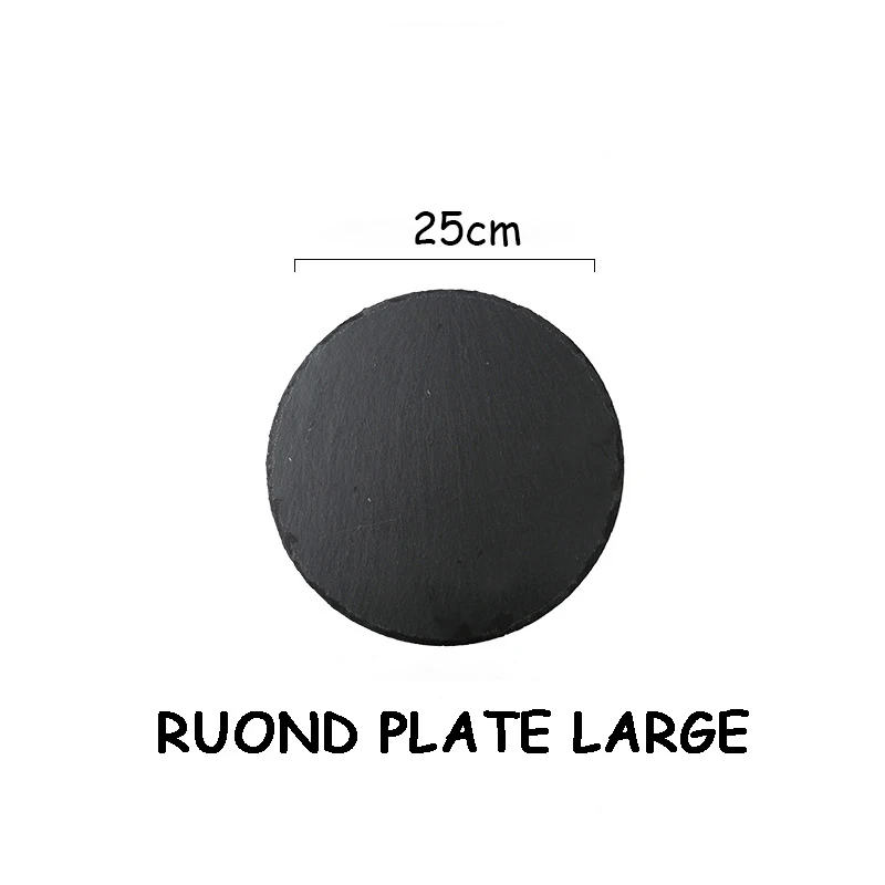 C Ruond Plate L Обеденная тарелка, поднос для суши, тарелка для барбекю, тарелка для пиццы, плоский поднос, поднос для суши, Рождественская тарелка, набор посуды, 1 шт - Цвет: C Ruond Plate L
