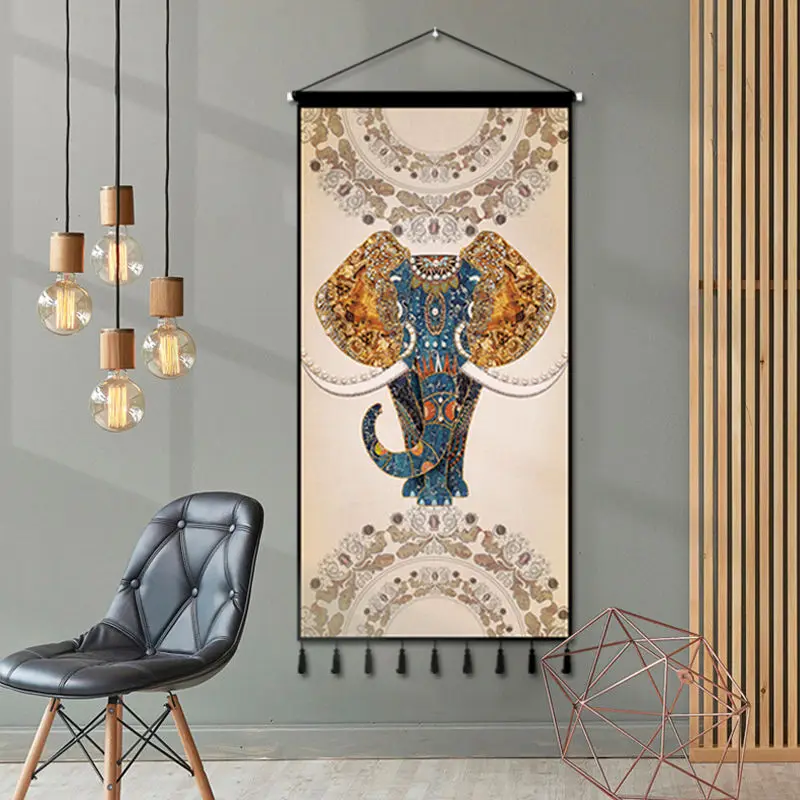 

Abstract Animal Art Canvas Painting Print Elephant Posters for Home Living Room Decoration Wall Art Painting Wall Tapestry