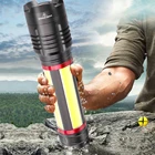 XHP90 встроенный Батарея кемпинговый светодиодный фонарик Usb зарядка стрейч, с приближением, мощный Перезаряжаемые Powerbank фонарь Фонари