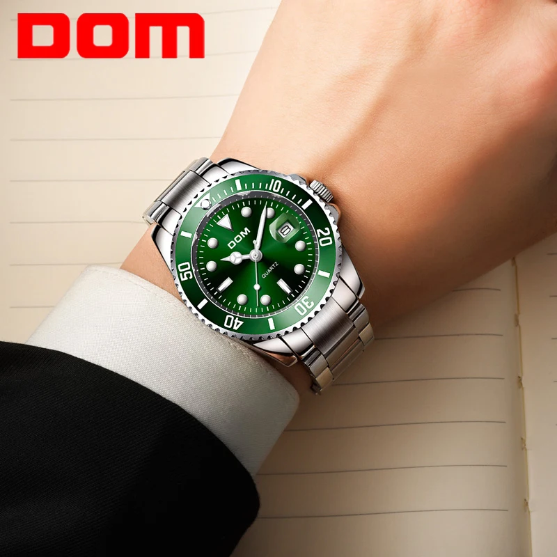 Часы DOM мужские наручные кварцевые водонепроницаемые до 30 м 2020 | Наручные часы