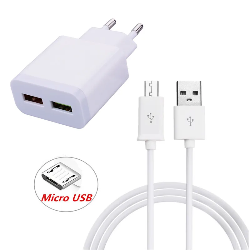 Зарядное устройство с Micro USB кабелем для Xiaomi Remi 4a 5a 6a 7a 4x Note 5 6 Pro For Lenovo A2010 A6000 S850 S60 K5