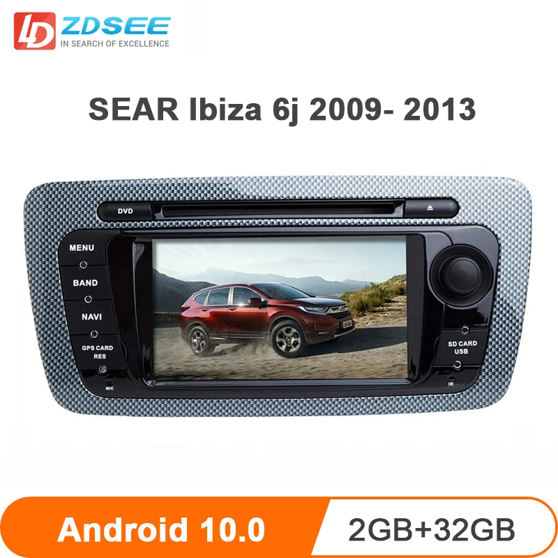 LDZDSEE 2 Din Android 9 0 DSP ГБ + 32 автомобильное радио GPS мультимедийный плеер DVD для Seat Ibiza 6j