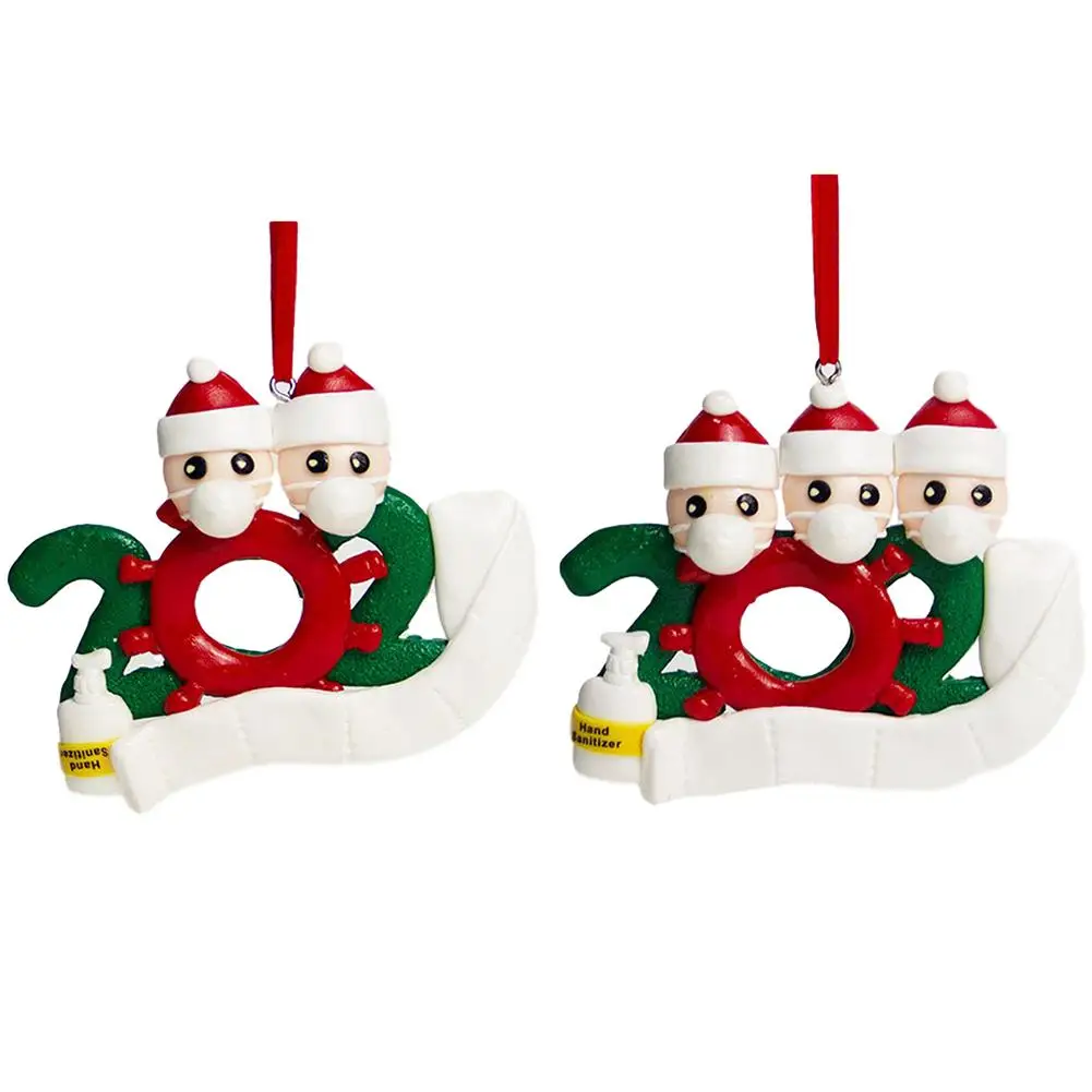 2021 Christmas Ornament Family DIY Name Blessings Pottery Snowman Pendant Santa Claus Decorations For Home | Дом и сад