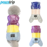 pawstrip winter dog clothes small dog jumpsuit clothing for dogs puppy clothes winter dog coat warm fleece lining pet clothes