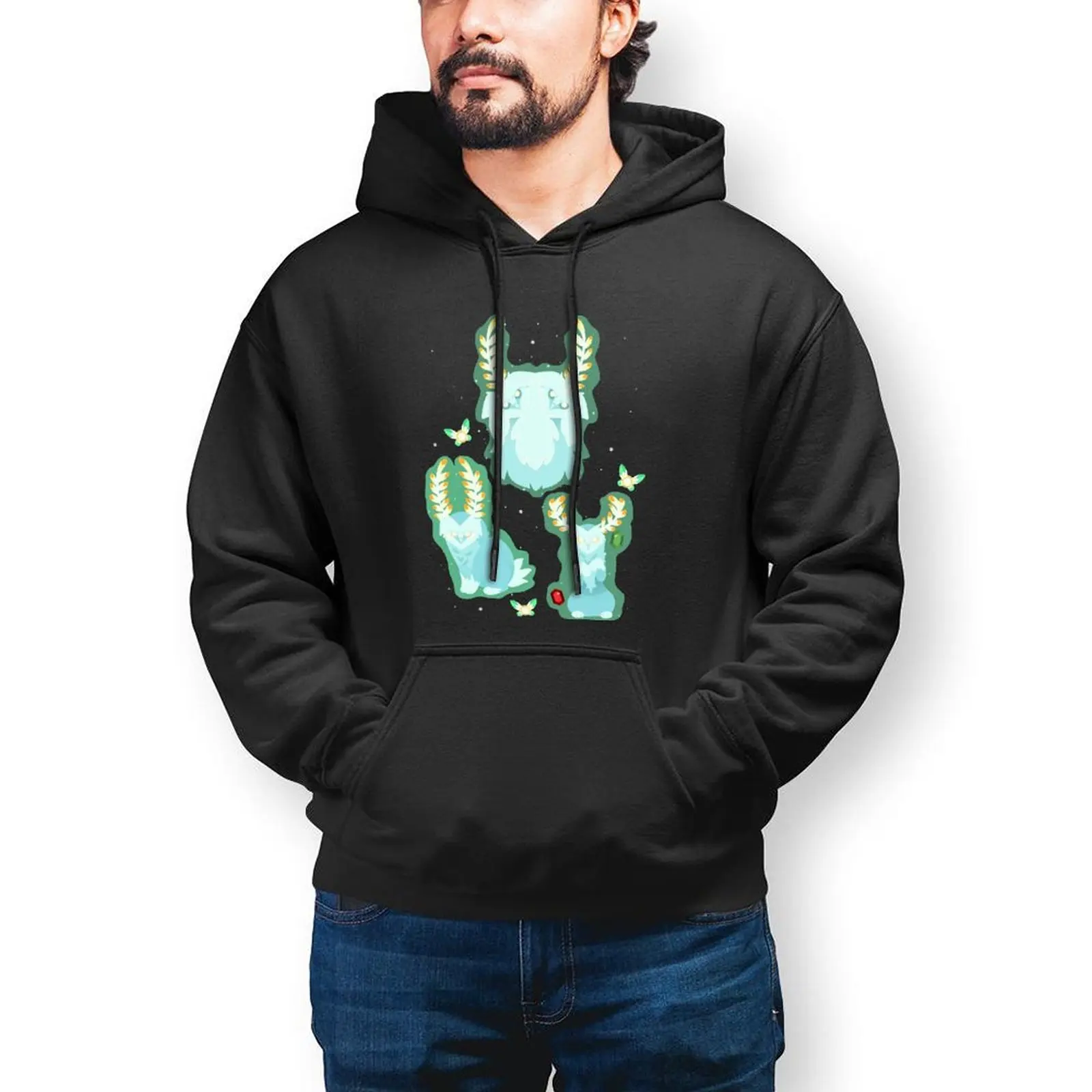 

Breath Of The Wild Hoodies Autumn Cotton Hoodie Casual Outdoor Long Length Pullover Hoodie Men Over Size