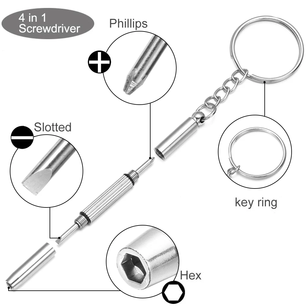 Набор для ремонта очков с крошечными винтами из нержавеющей стали 1100 шт.