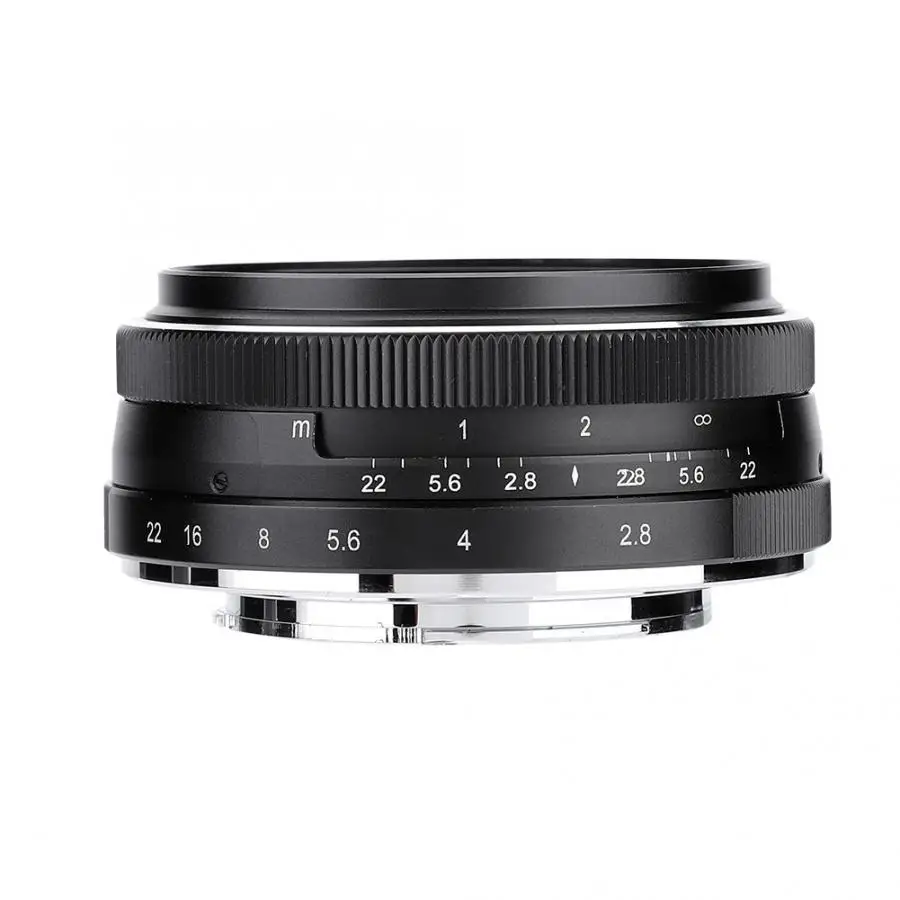 Lente para celular MEIKE 28 мм F2.8 APS-C объектив с ручным фиксированным фокусом для Fuji X Mount беззеркальных камер чечевица