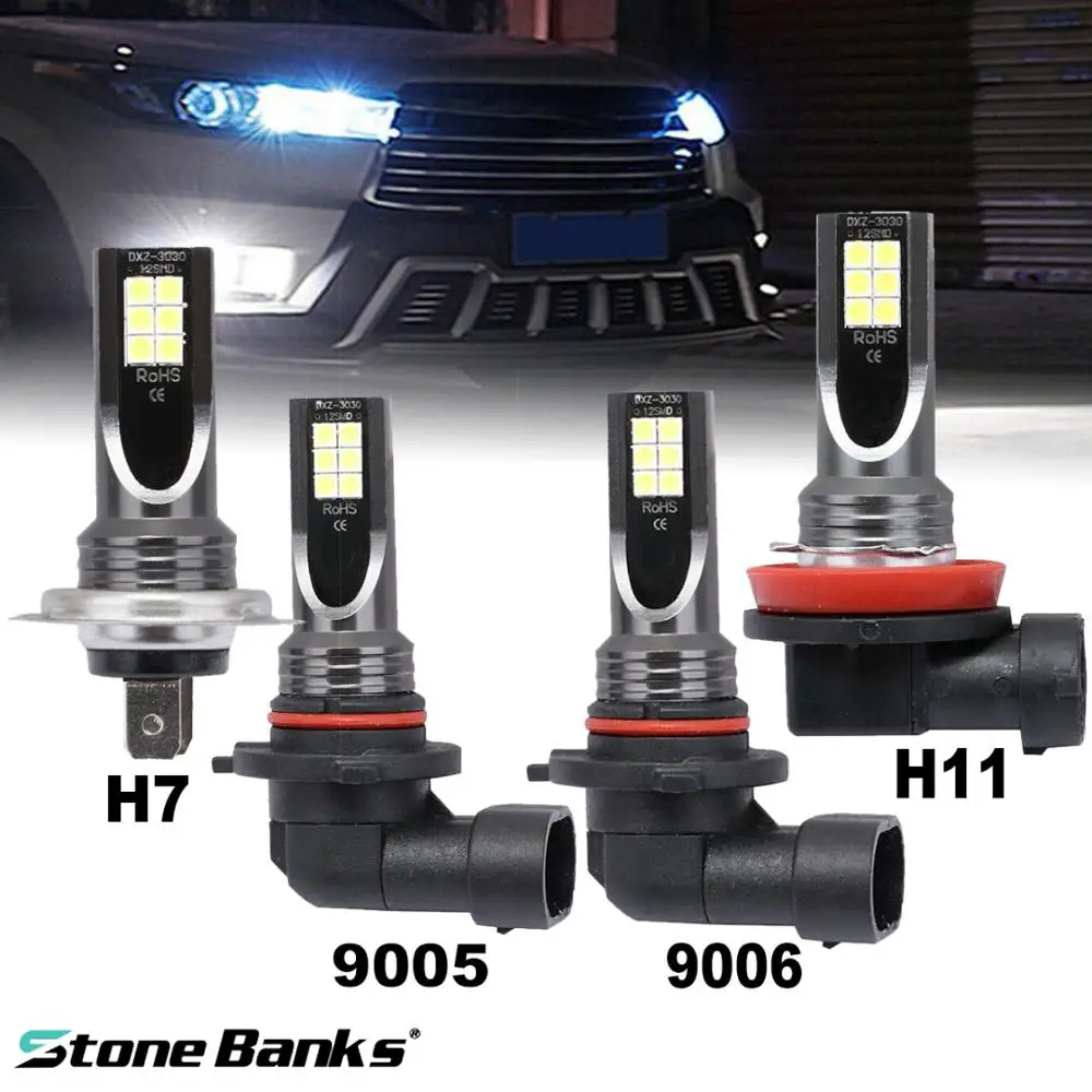 Stone Banks H1 H3 H7 H11 H8 H9 H16 9005 HB3 H10 9006 HB4 светодиодный светильник лампы для авто 8000Lm