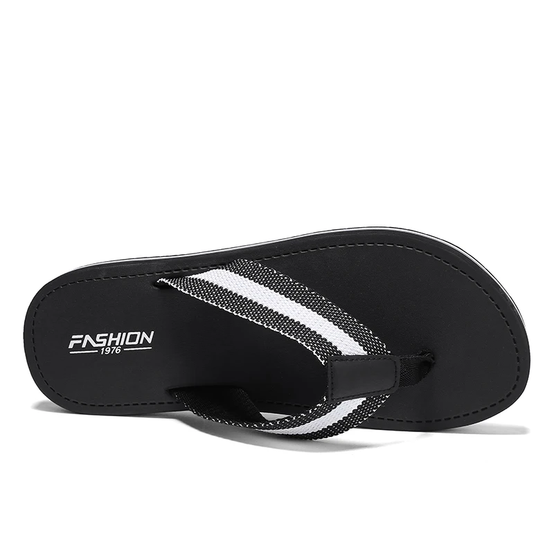 Шлепанцы мужские в полоску сланцы с высоким верхом повседневная обувь для ванной