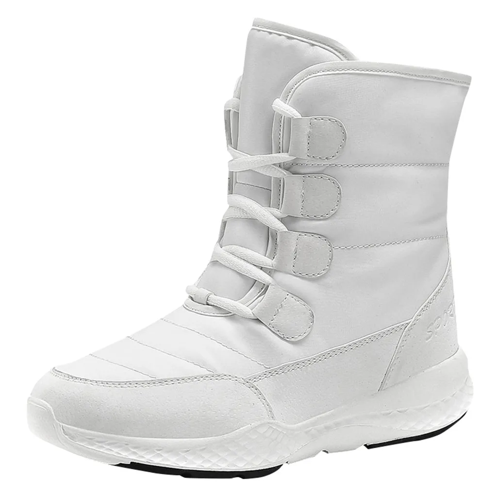 Женские повседневные Бархатные Теплые хлопковые ботинки водонепроницаемые и