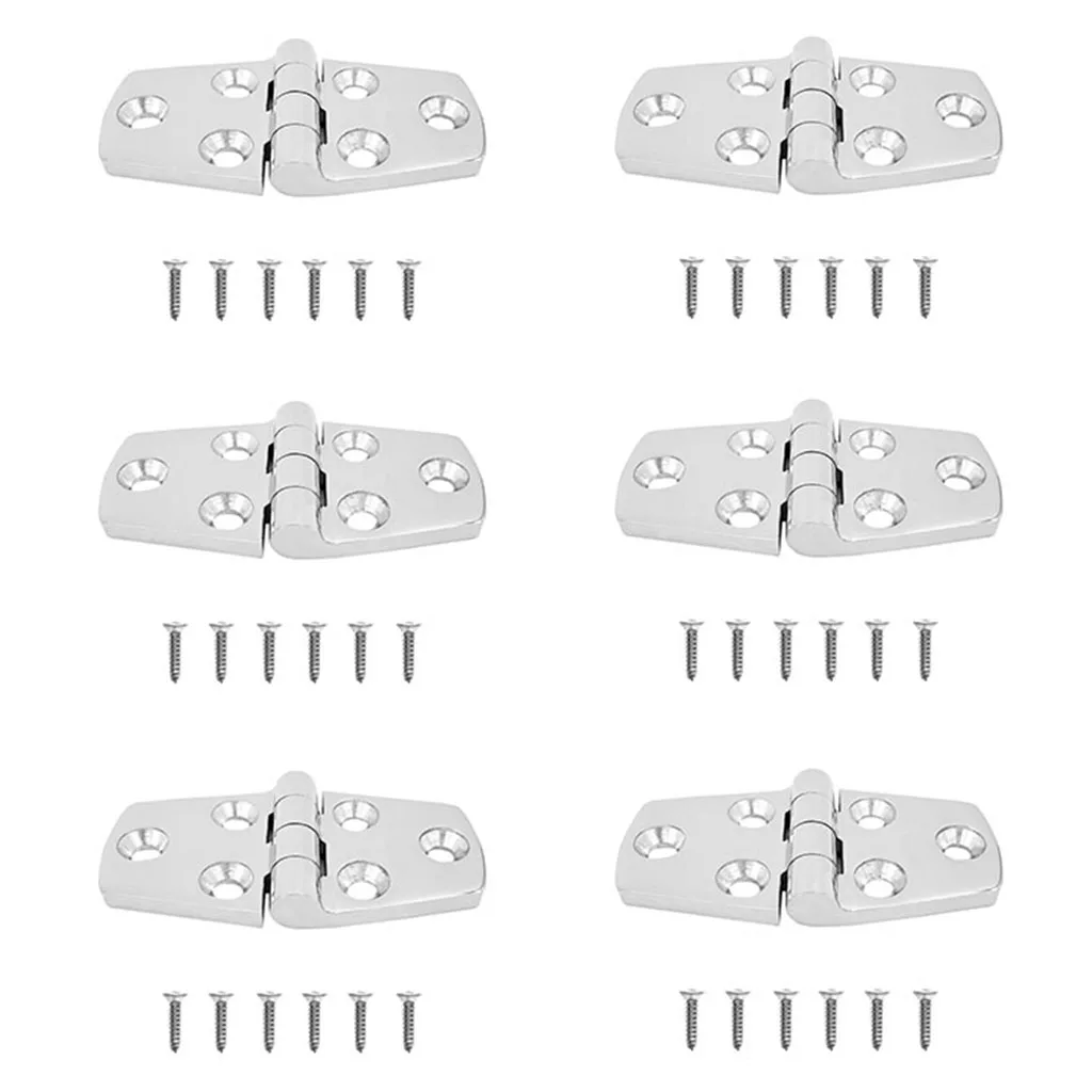 

6 шт. дверная петля полированная Ранг 316 нержавеющая сталь DIY Караван Лодка Яхта
