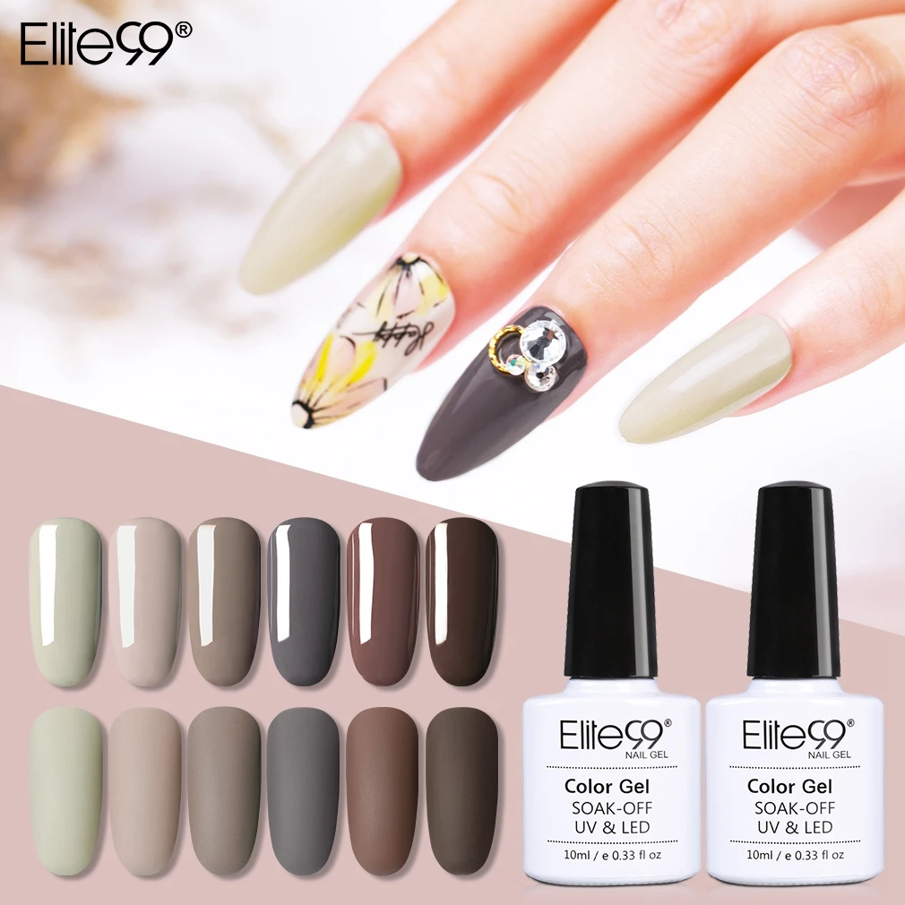 Elite99 Гель лак для ногтей матовый Цвет нейл арта 10 мл УФ гель ногтей|Гель ногтей| |