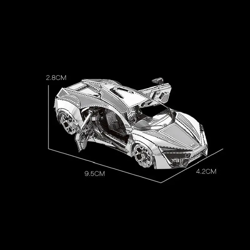 Набор металлических 3d-пазлов Hypersport сборная Модель гоночного автомобиля игрушки