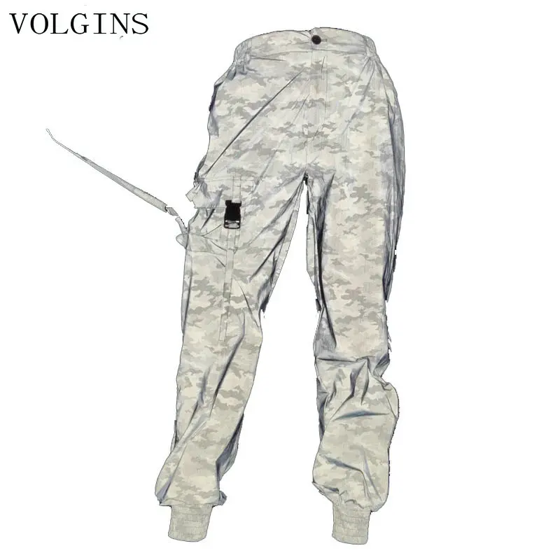 

Streetwear Drop Shipping New Joggers Men Camouflage Reflective Pants Hip Hop Mens Pants Loose Jogger Men Women Sweatpants