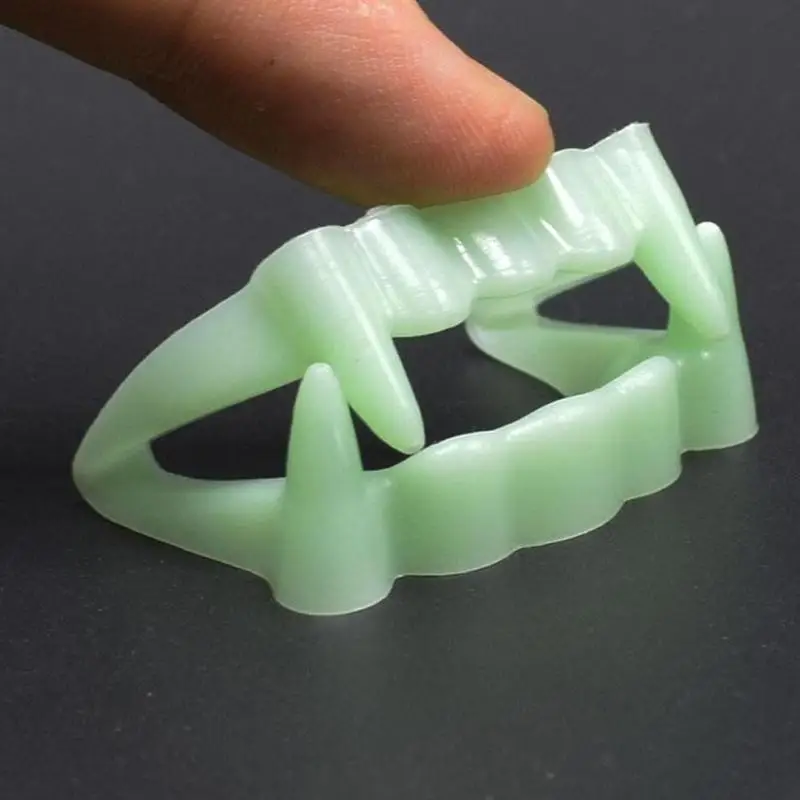 

Braces Luminous Ghost Festival Toys Props Funny Giveaways Small Haunted House Halloween Props Day April Teeth Fake Fools H5A1