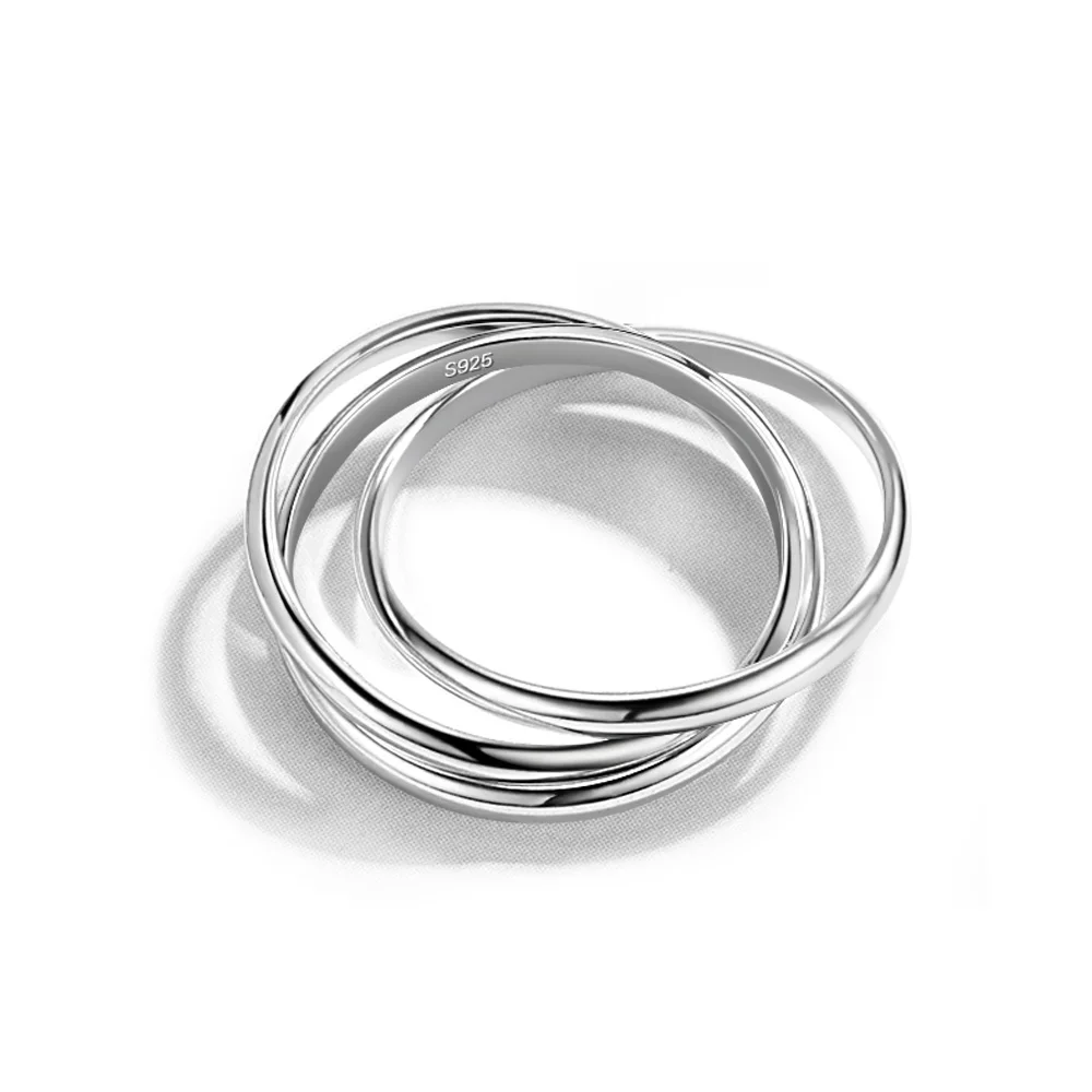 

High Quality Solid 925 Sterling Silver Ring 5-11 Size for Women Personality Accessories Rings Simple Style Lady Fashion Jewelry