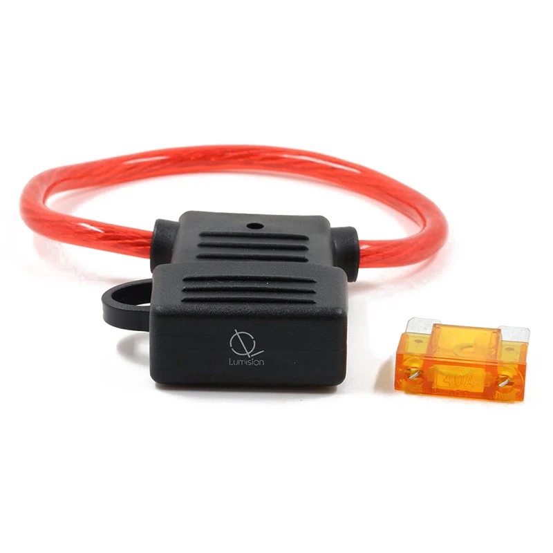 8 AWG Калибр Макси лезвие держатель предохранителя встроенный провод 12-24V вольт