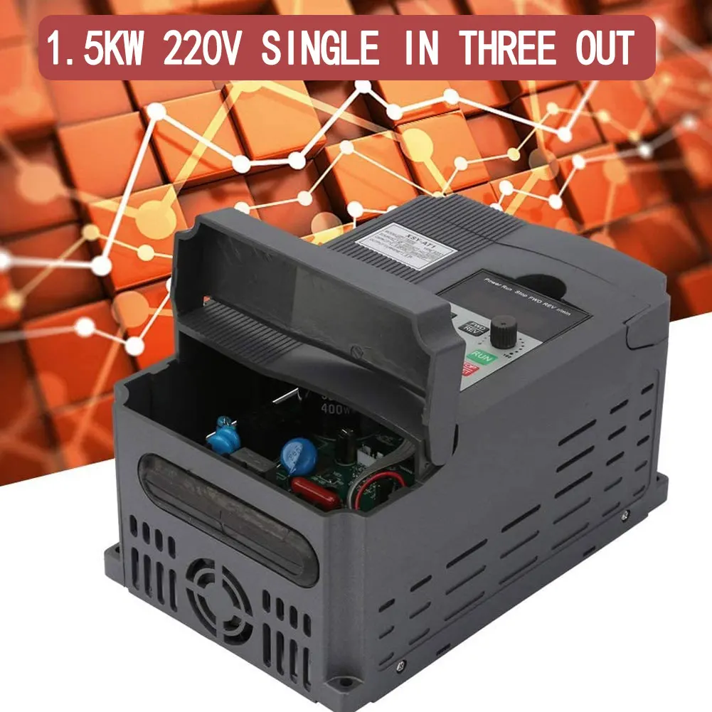 

VFD Variable Frequency Drive Inverter Speed â€‹â€‹Controller Input 220V Single Phase Inverter Output Three Phase For 1.5kW Motor