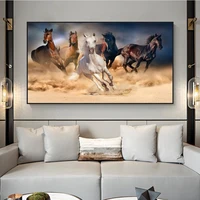 modern animals posters and prints wall art canvas painting running horses pictures for living room cuadros decoration unframed