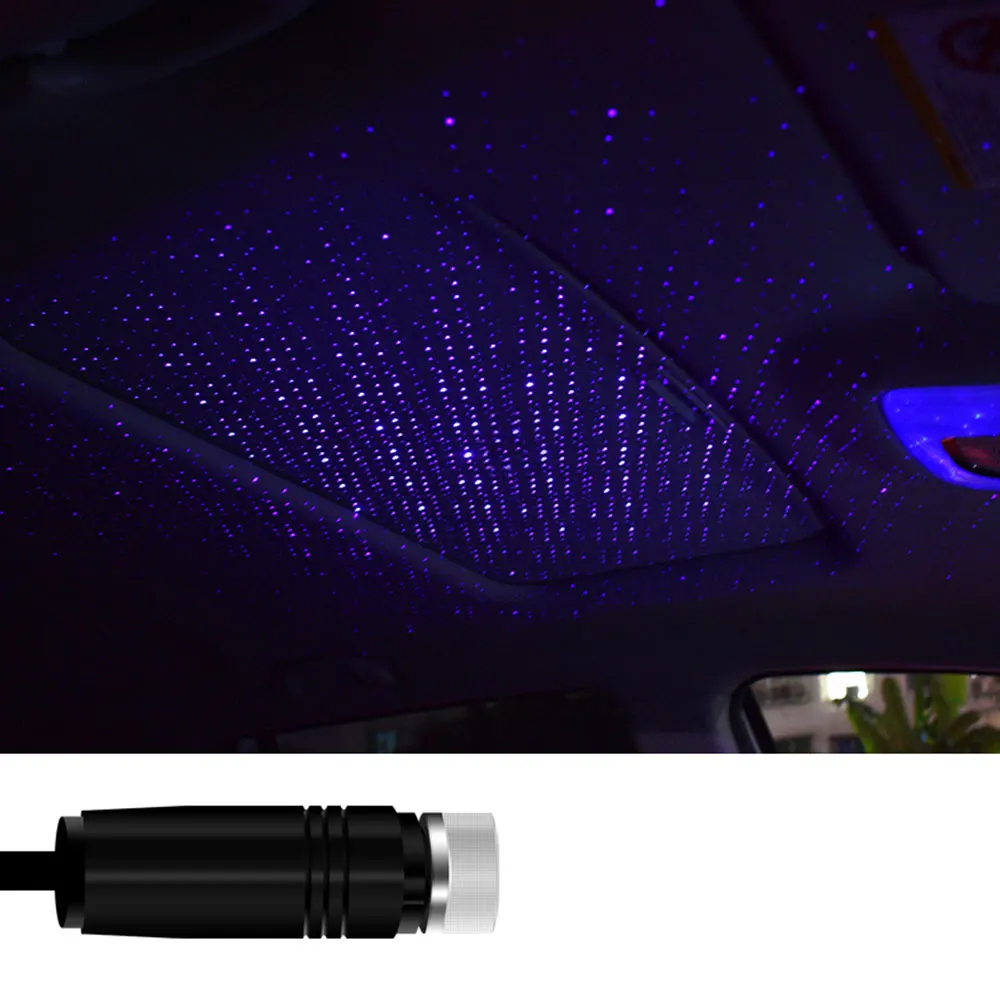 Светодиодный светильник на крыше автомобиля, ночник, проектор, USB декоративная лампа, регулируемый светильник, несколько эффектов, атмосферная лампа