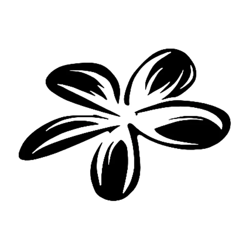 

13.7cm*9.9cm Plumeria Flower Personality Vinyl Car Sticker