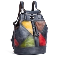 genuine leather backpacks for women designer shoulder bag large teenage school bag female multi functional travel backpacks