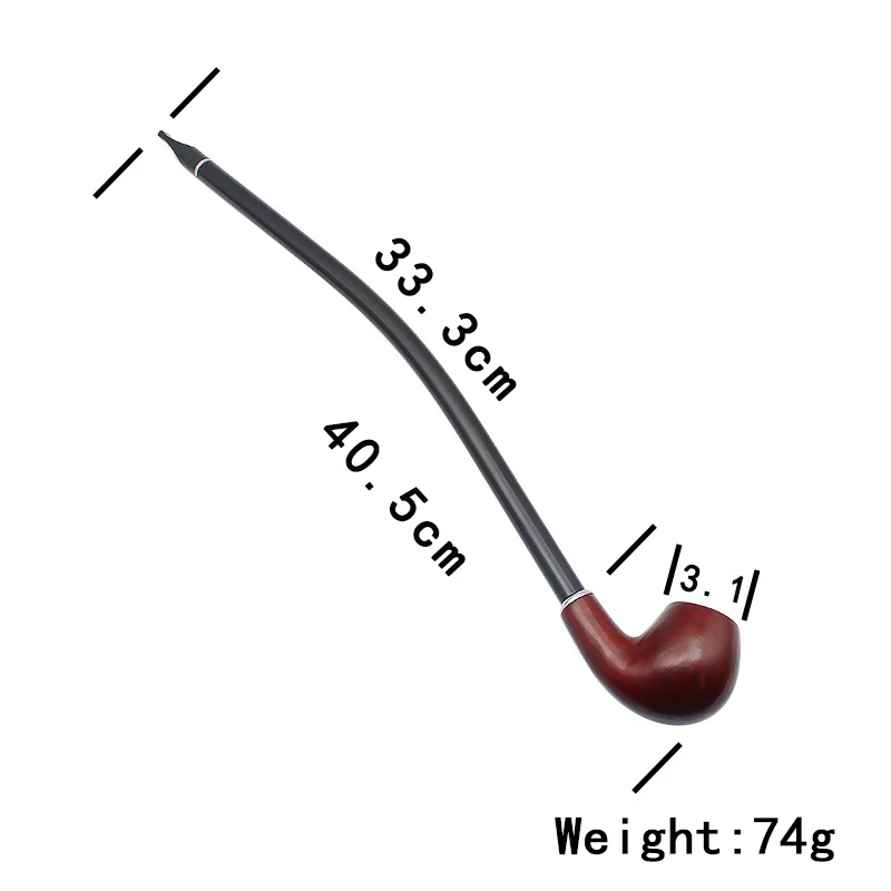 

Wooden Creative Long Bent Pipe Tobacco Cigarette Pipe Portable Handheld Smokes Tools Dry Smoking Accessorie With Filter