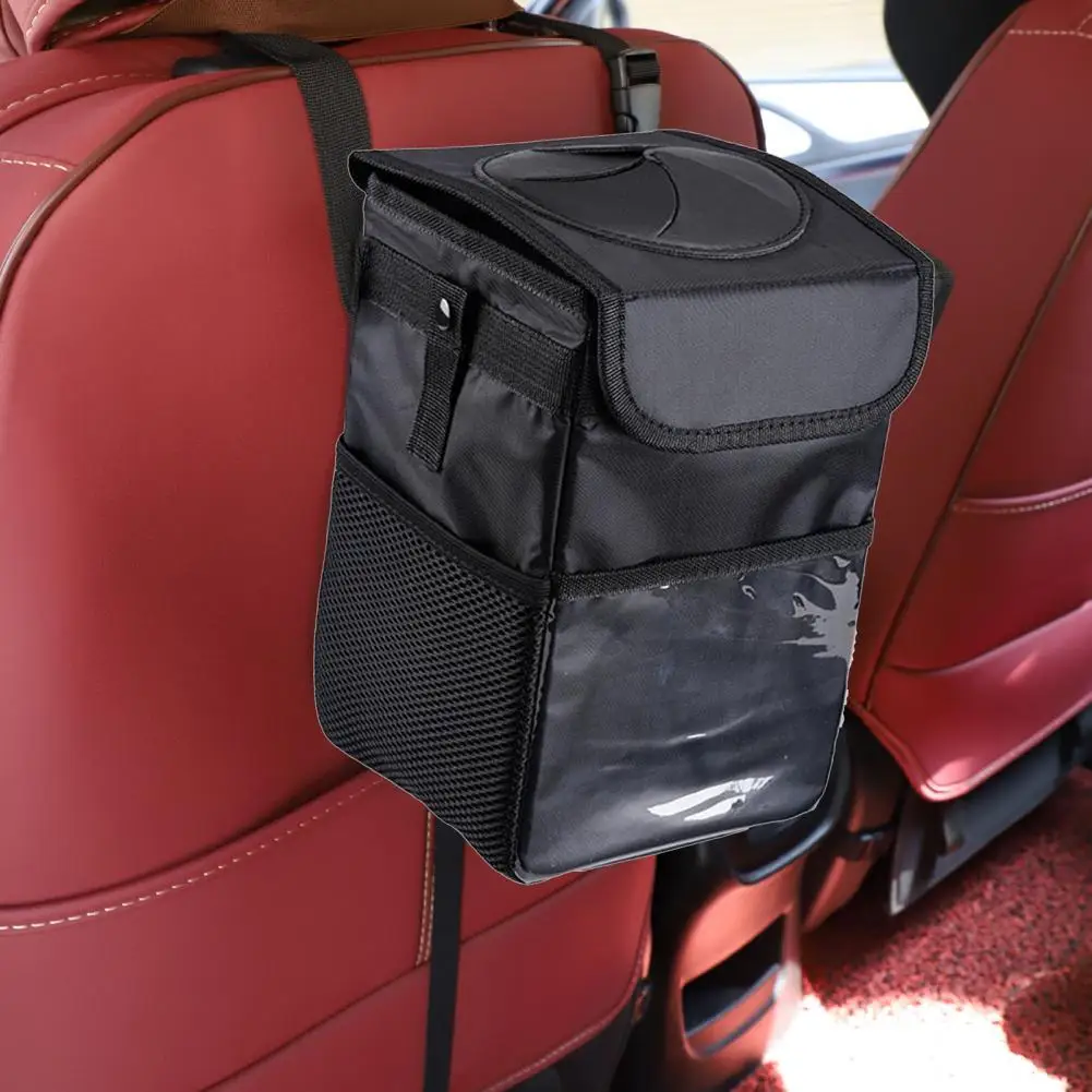 

Trash Can Collapsible Wear Resistant Oxford Cloth Garbage Storage Pocket with Tissue Box for Car