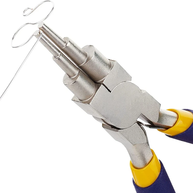 

Winding Tool Set with 2Pcs Winding Mandrels and 2Pcs 6 in 1 Pliers for Wrapping Jewelry Wires and Forming Jump Loops