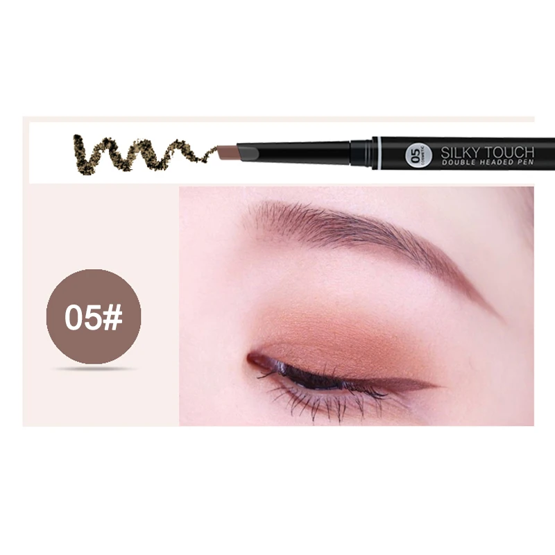 Горячий двойной карандаш для бровей жидкий глаз Водонепроницаемый стойкий