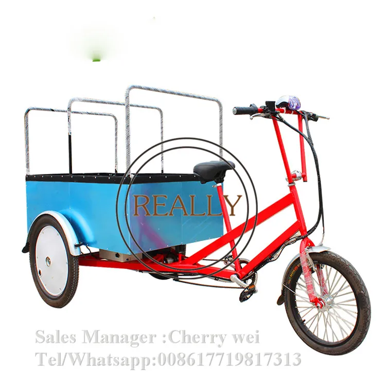 Электрические или педальные трехколесные грузовики для еды Передвижной Прицеп