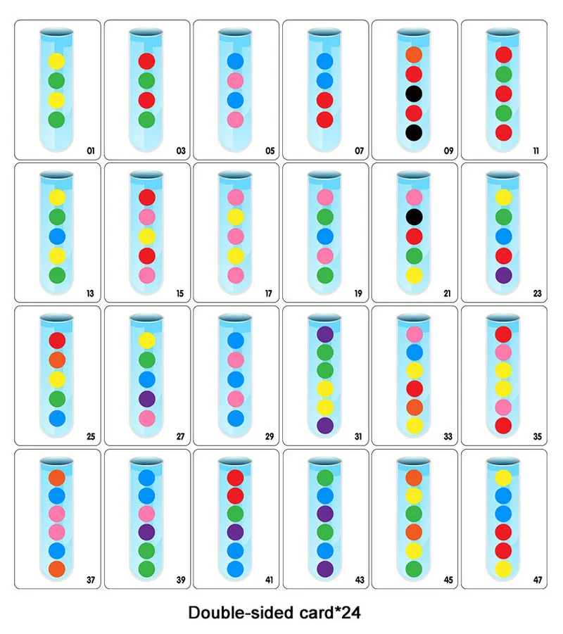 Пробирка с зажимами игрушка для детей развивающая Монтессори обучения логике и