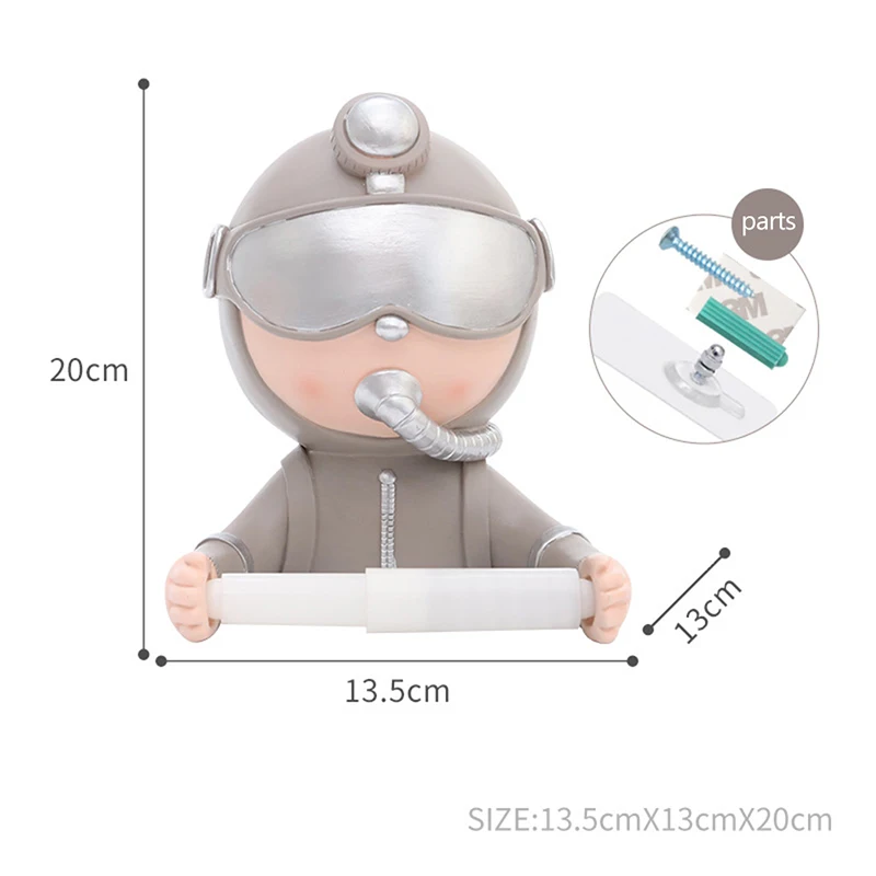 

Kitchen Organizer Paper Holder Tissue Towel Rack Hanging Bathroom Towel Roll Paper Holder Creative Diver Storage Ornaments