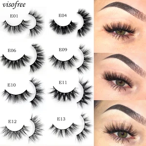 Норковые ресницы Visofree, накладные ресницы крест-накрест, не требующие жестокости, норковые ресницы, макияж, наращивание ресниц ресницы многоразового применения