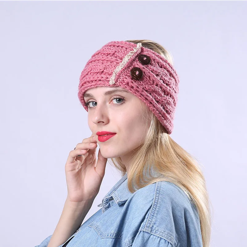 Вязаная хлопковая повязка на голову женские повязки для волос взрослых