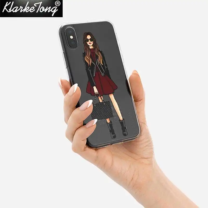 Fashion Work Hard Girl Boss Phone Case For iPhone 11 XS MAX XR 8 7 6s Plus 5s Transparent Soft Silicone Woman Cover | Мобильные