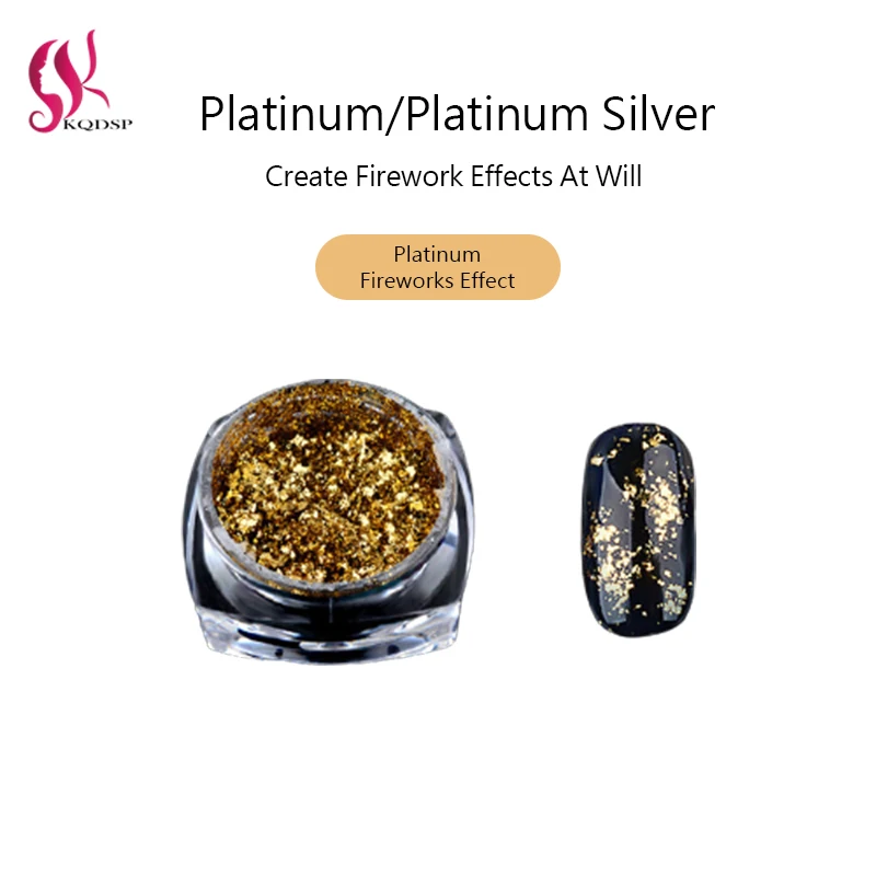 

Gold Silver Colorful Nail Art Foil Paper Irregular Aluminum Sticker Manicure DIY Glitter Gel Decoration 3D Flakes Paiting Matery