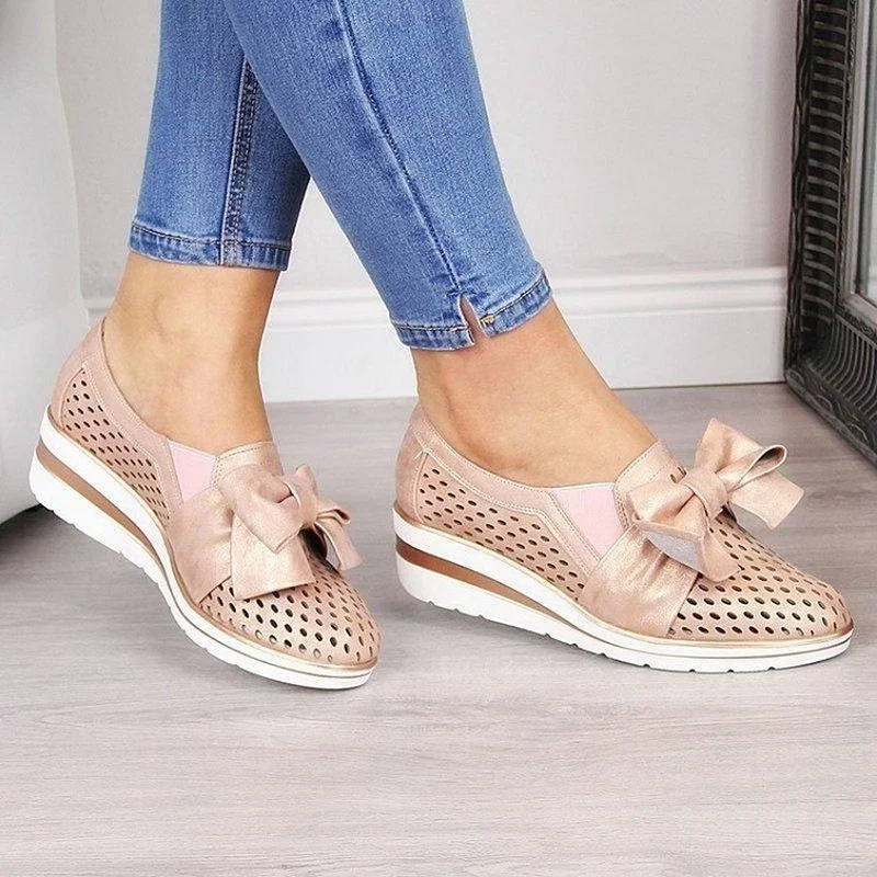 

2021 New Women's Shoes Large Size Sandals Fashion Bow Hole Thick Bottom Single Shoesspring and Summer Casual Women Sandals