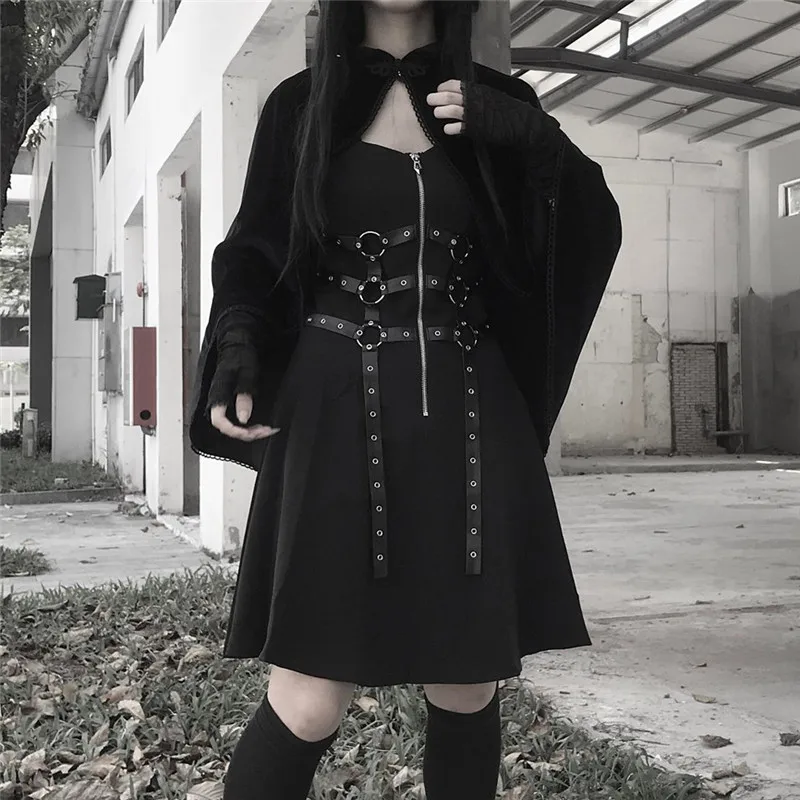 Зимние Готическая накидка пальто в винтажном стиле сапоги панковском Стиль